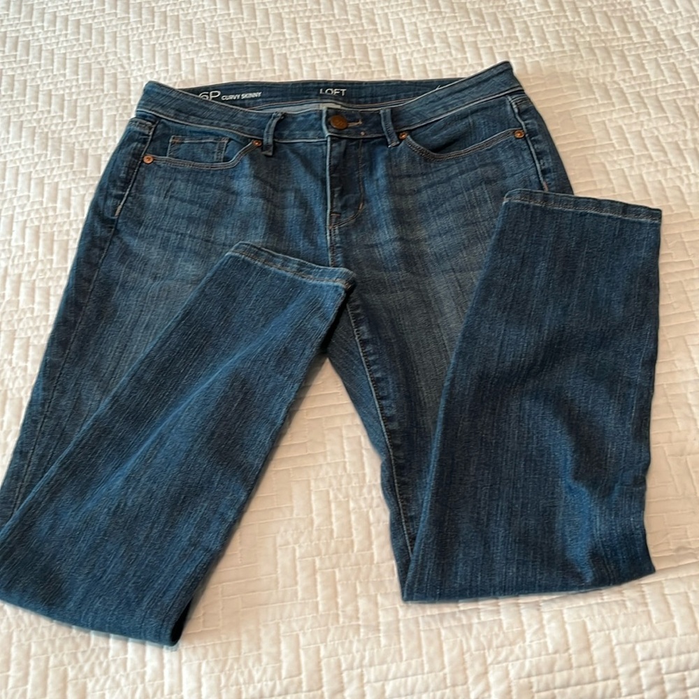 Loft Curvey Skinny Jeans, Size 6P